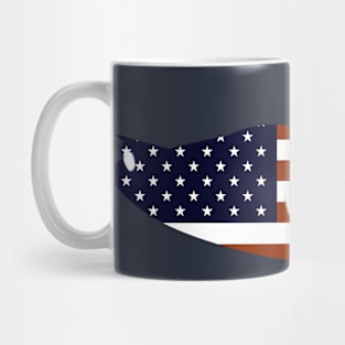 AMERICAN FLAG ON A CLASSIC CAR Mug